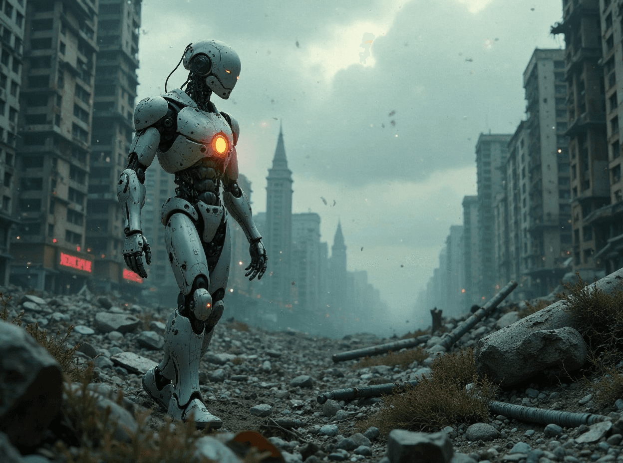 Robot Explorer in a Shattered City