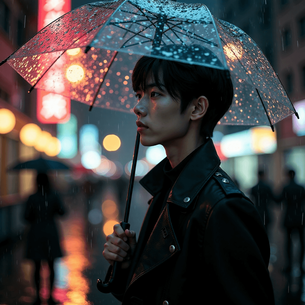Rainy Street Elegance