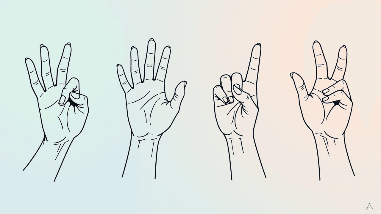Minimalist hand gestures