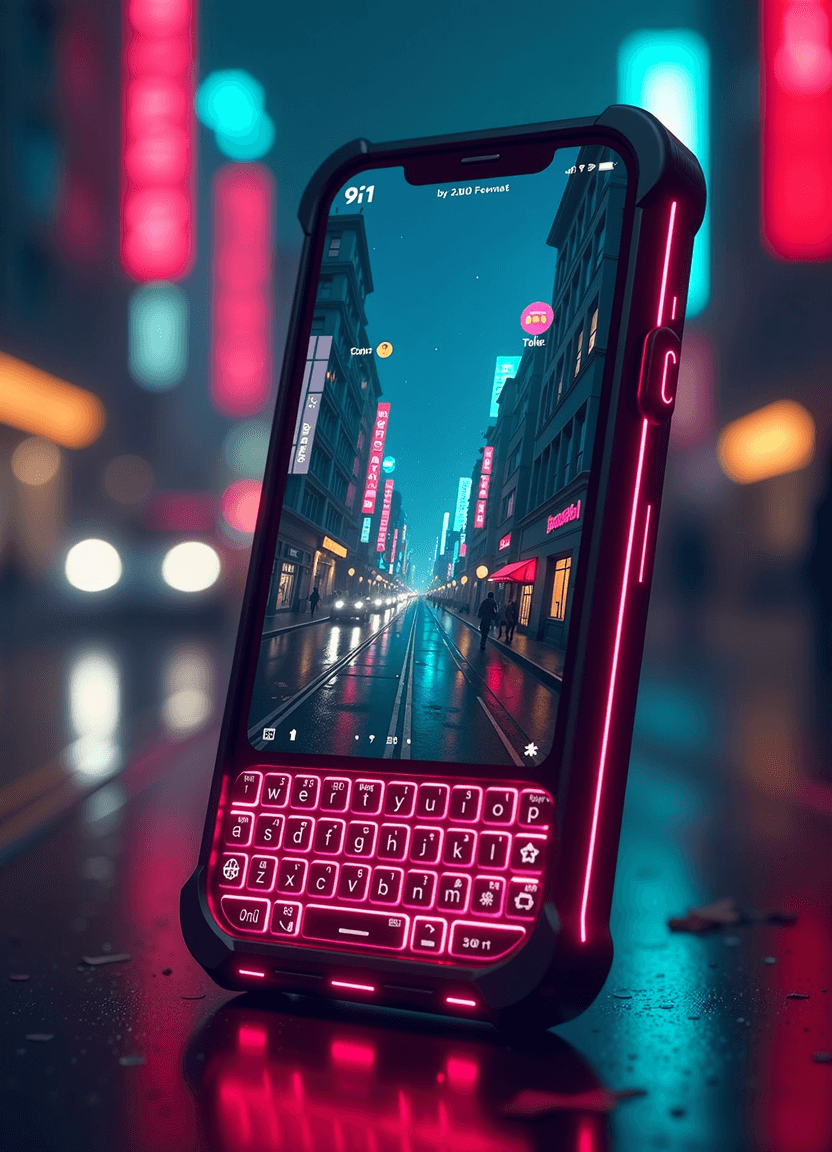 Cyberpunk phone design