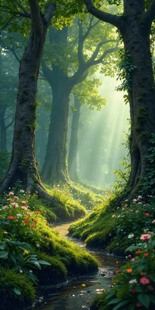 Mystical Forest at Dawn