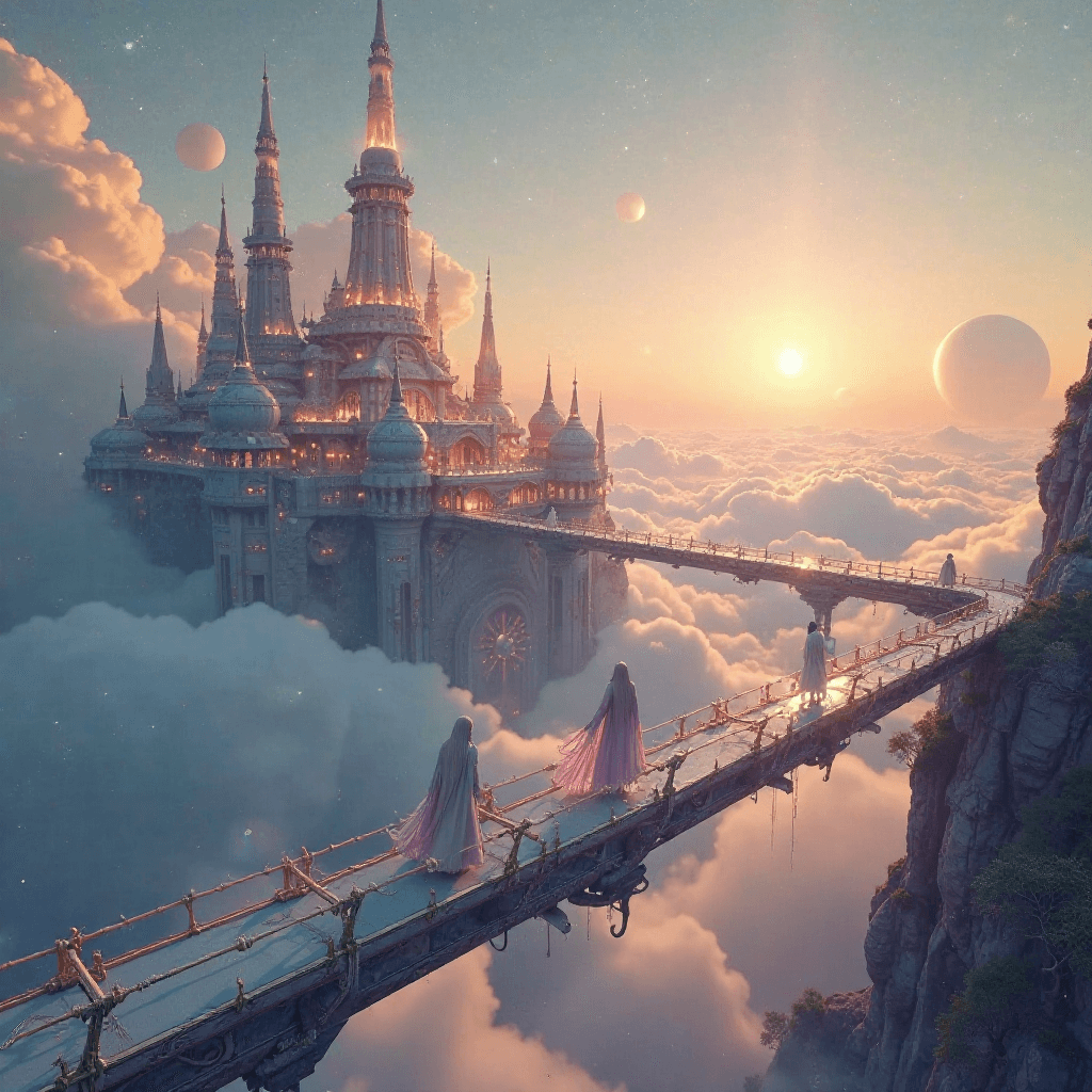 Celestial City Above the Clouds
