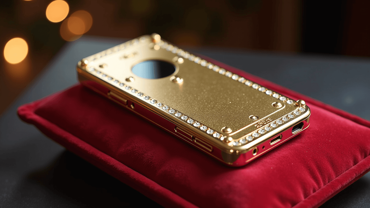 Luxury gold-plated phone