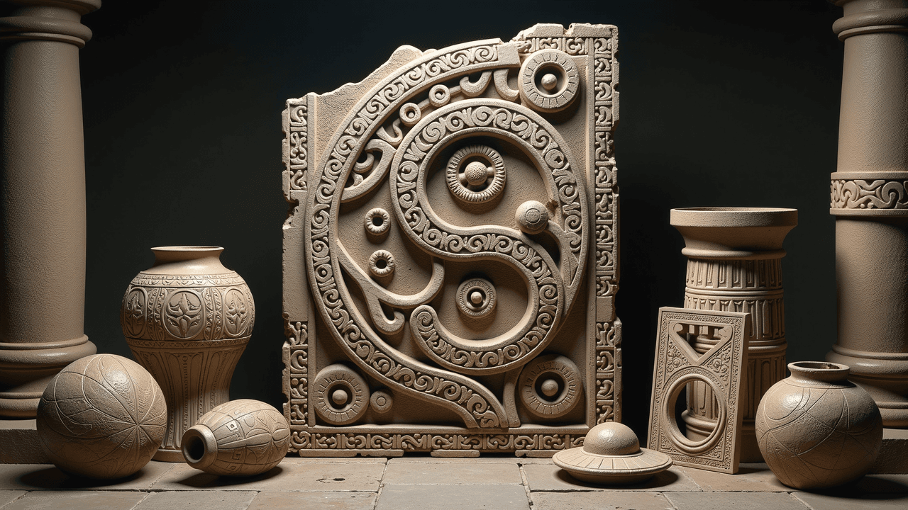 Stone carved hand