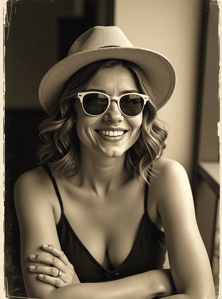 Retro Vintage Selfie