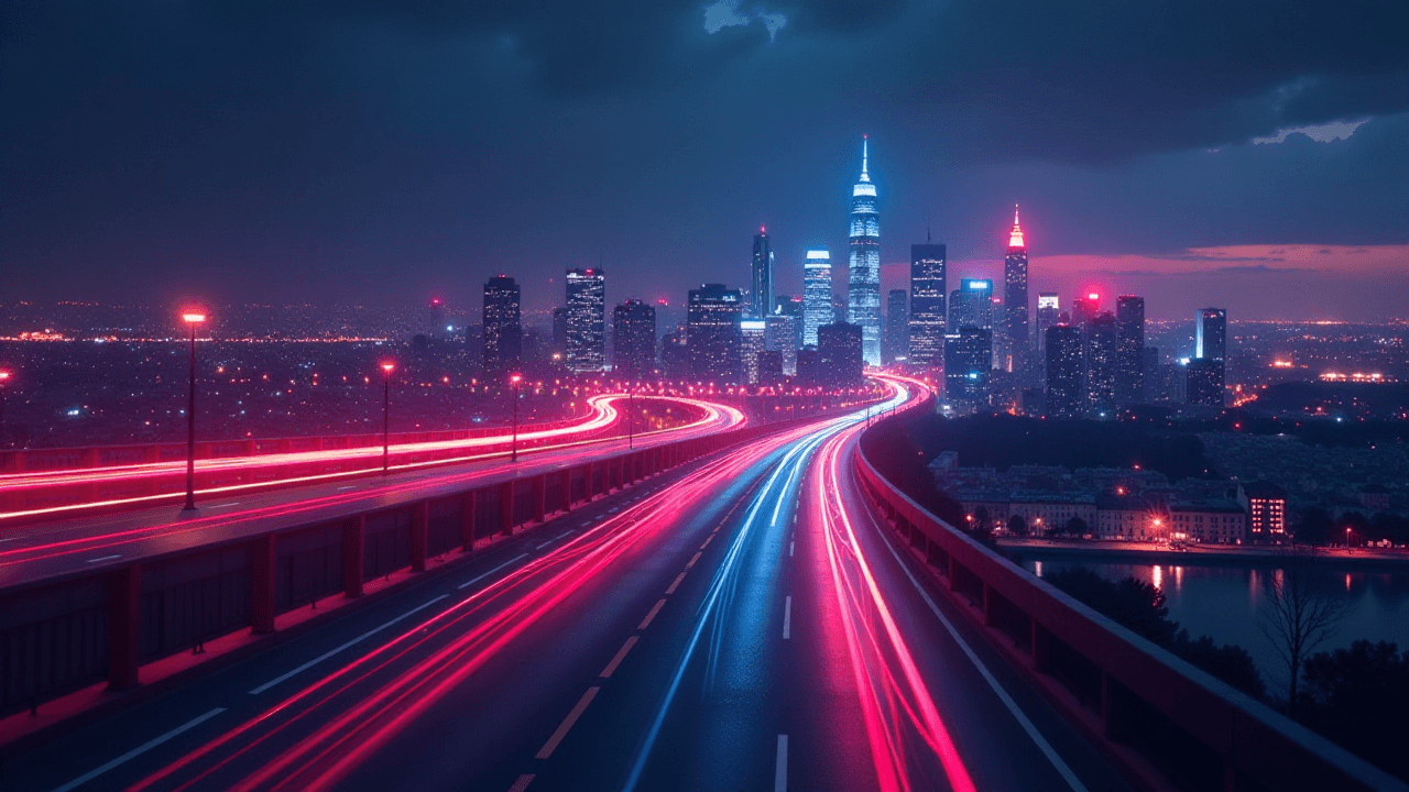 City Lights Abstract