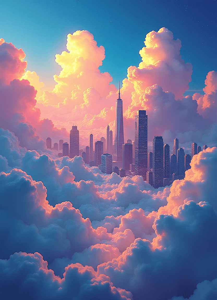Dreamy cityscape