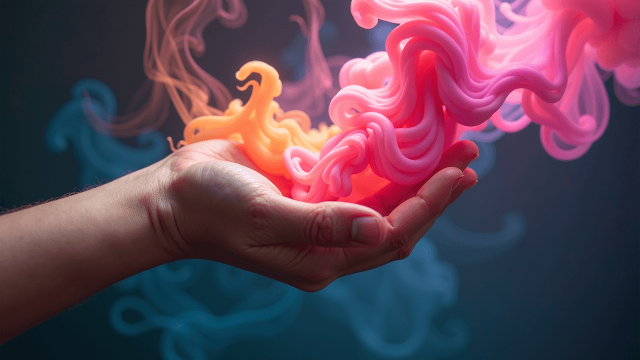 Hand made of smoke