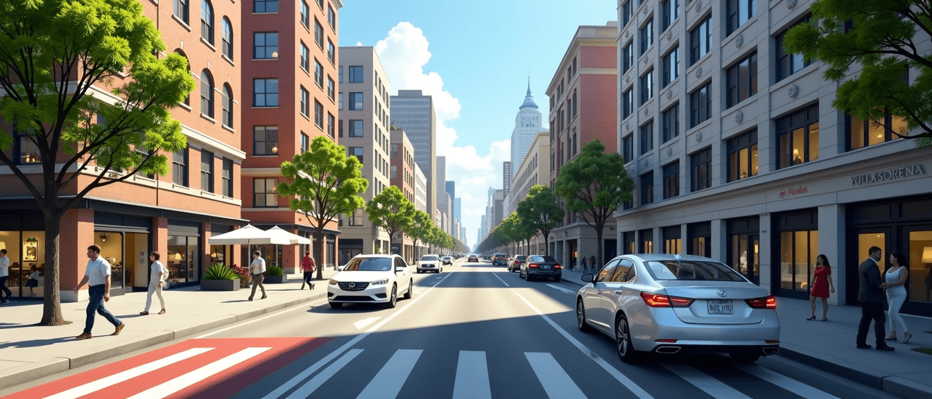 Bustling City Street