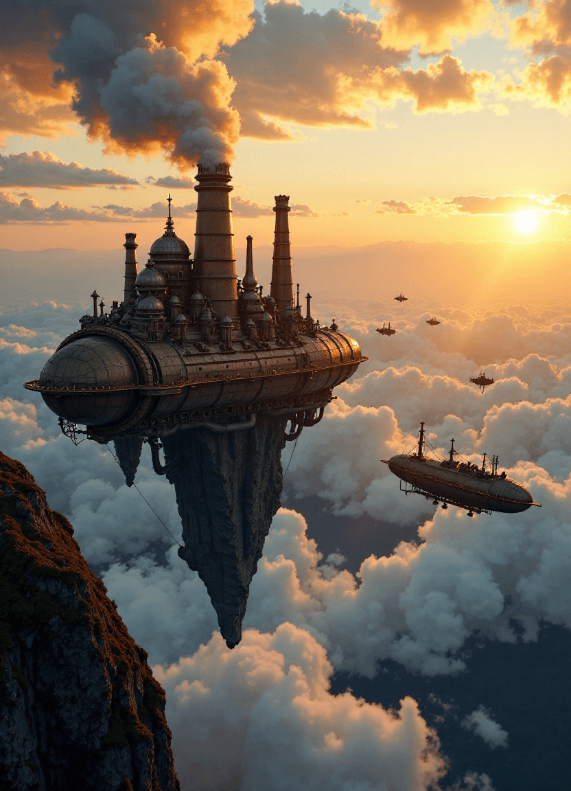 Steam-Powered City in the Sky