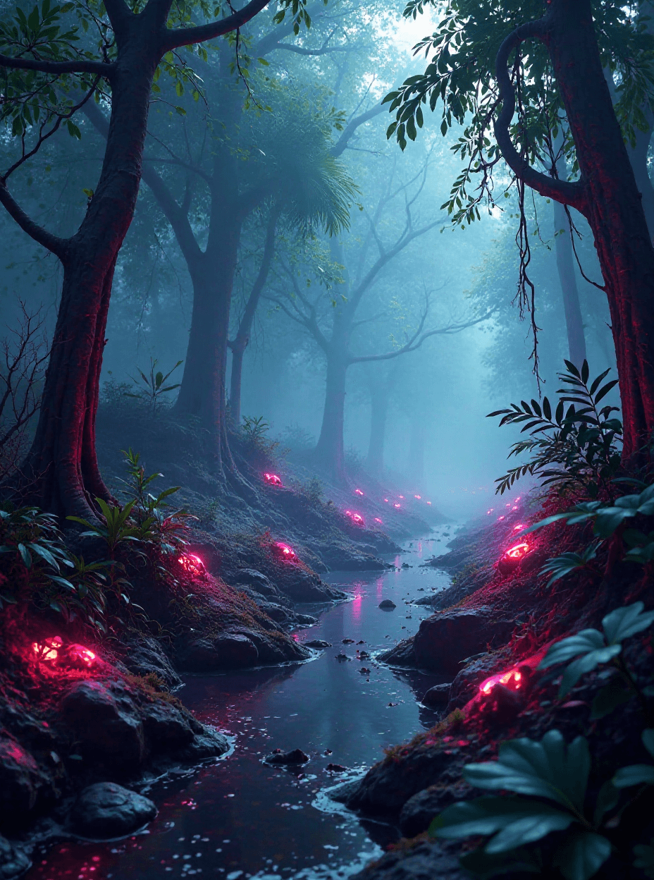 Futuristic Neon Jungle