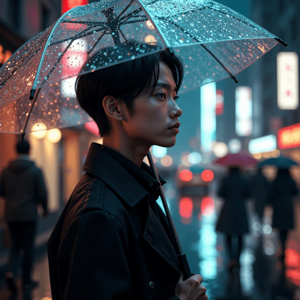 Rainy Street Elegance