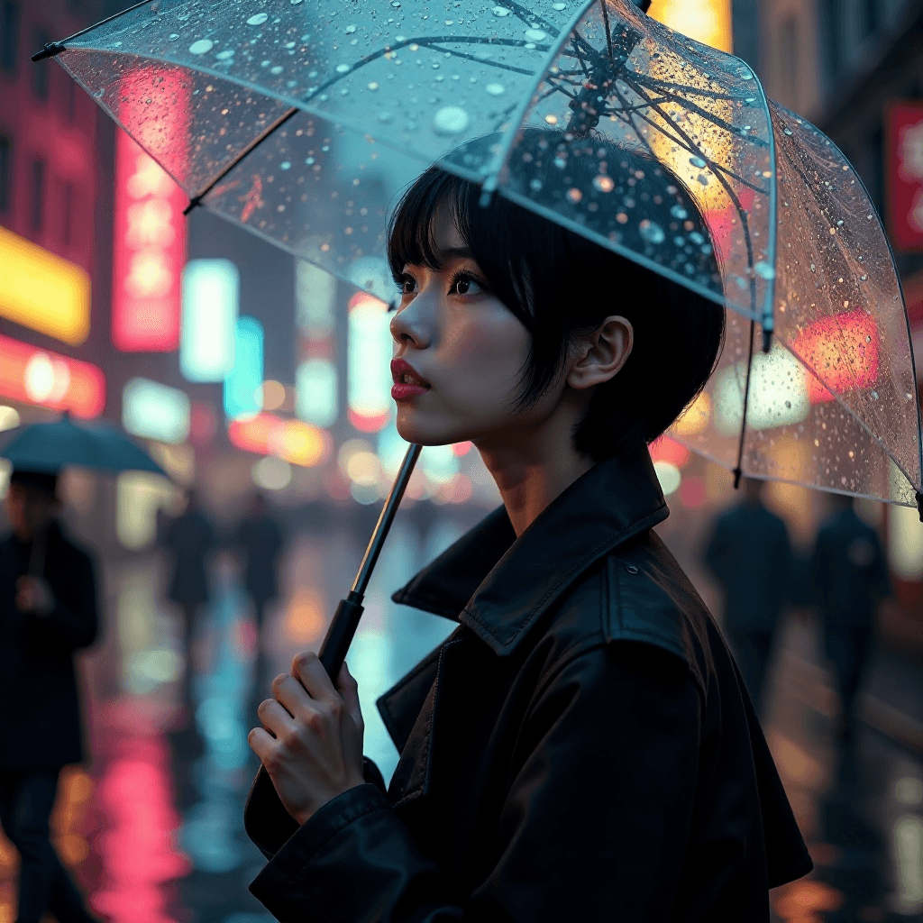 Rainy Street Elegance