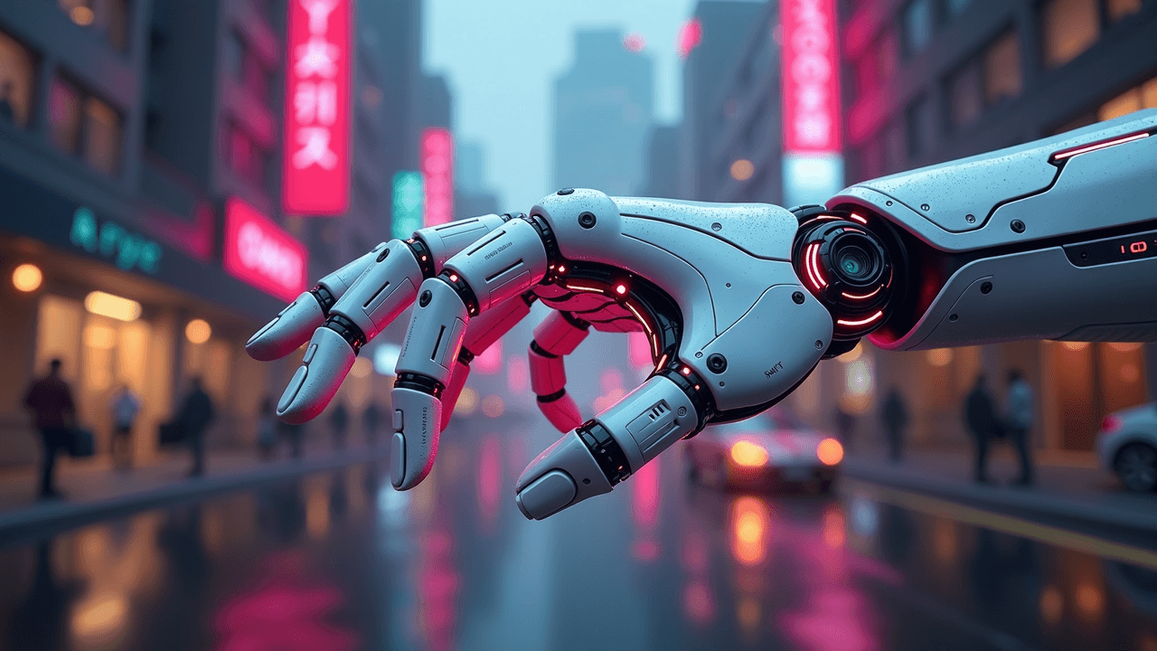 Cyberpunk robotic hand