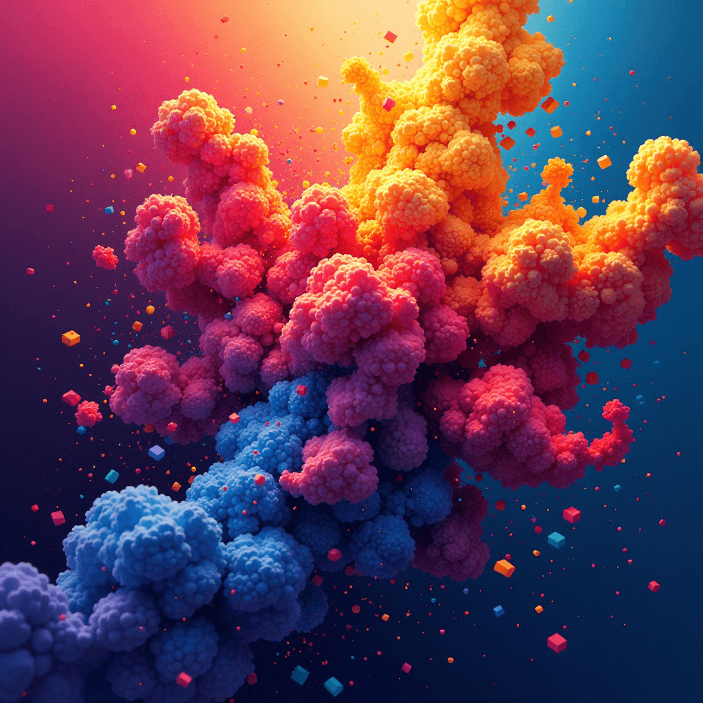 Pixelated explosion