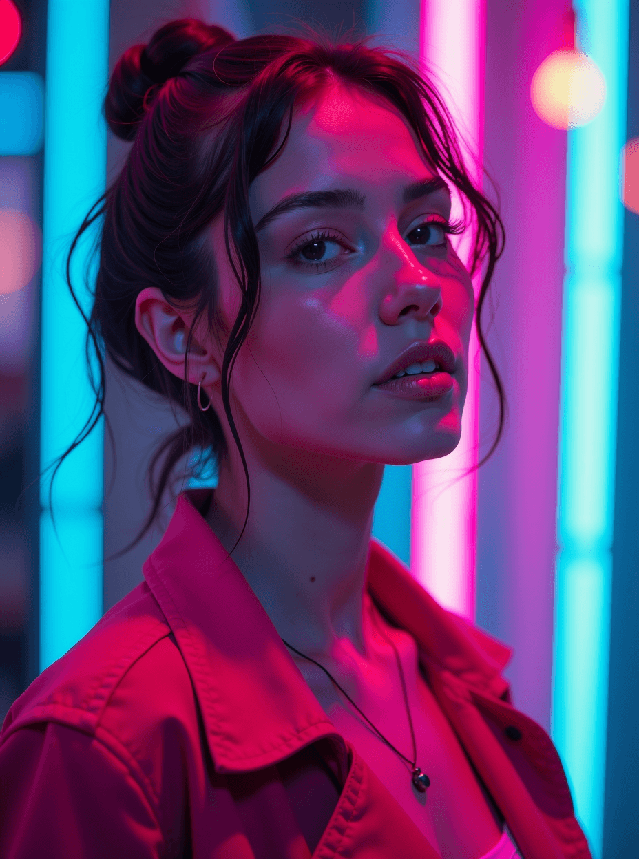Neon Glow Selfie