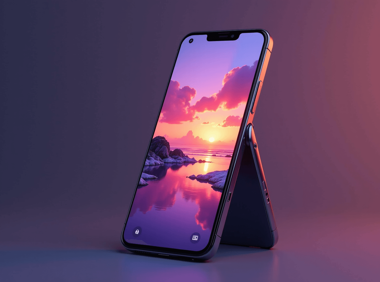 Foldable screen phone
