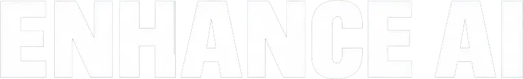 The ENHANCE AI layer from the split poster, on a transparent background