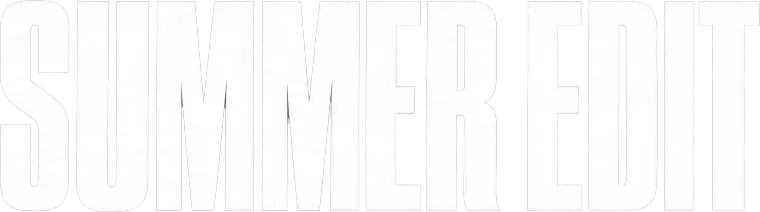 The SUMMER EDIT layer from the split poster, on a transparent background