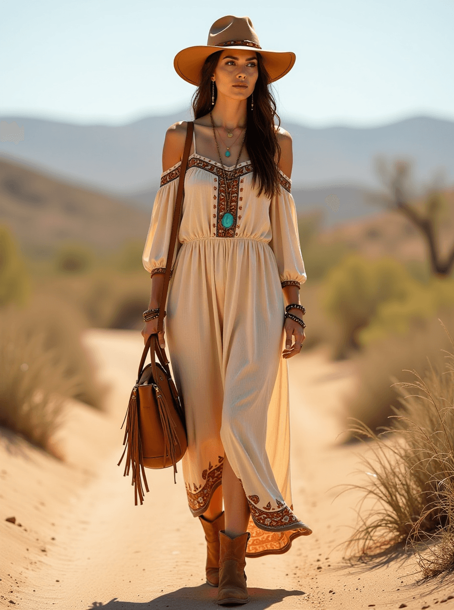 Desert Rose Bohemian Look
