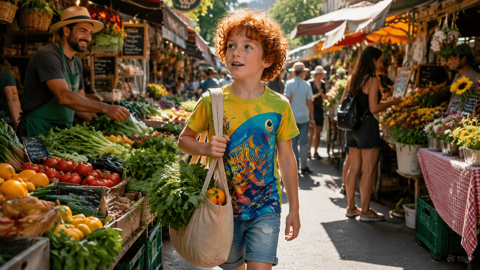 Vibrant Market Stroll