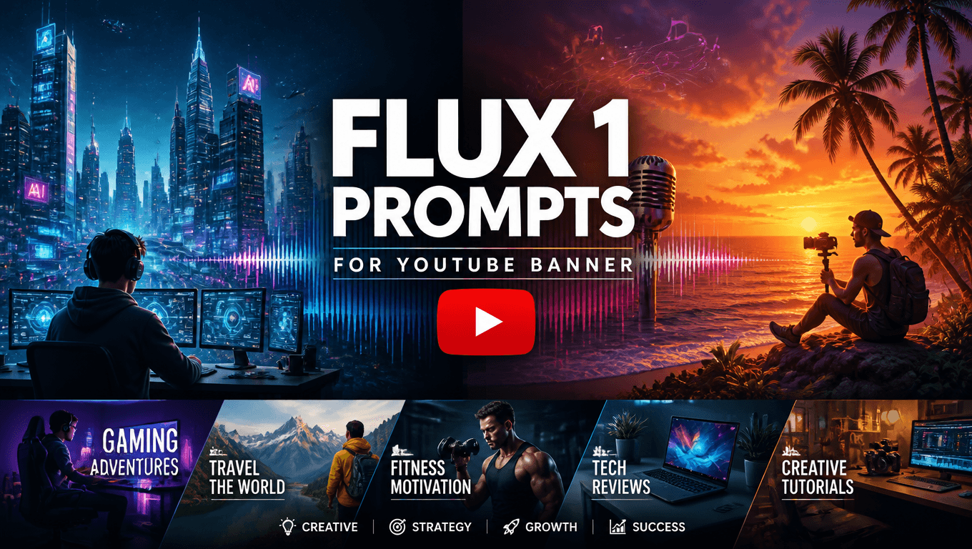 Flux 1 Prompts for YouTube Banner: 10 Best Ideas 2026
