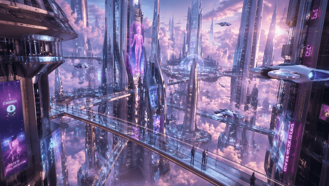 Hyper-Tech Metropolis in the Clouds