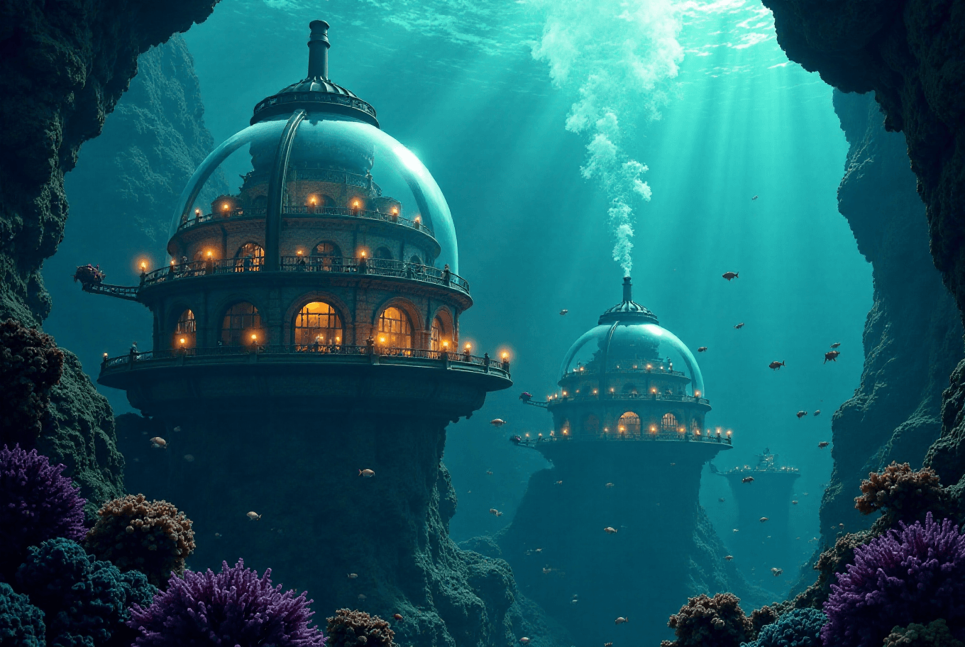 Steam-Powered Underwater City