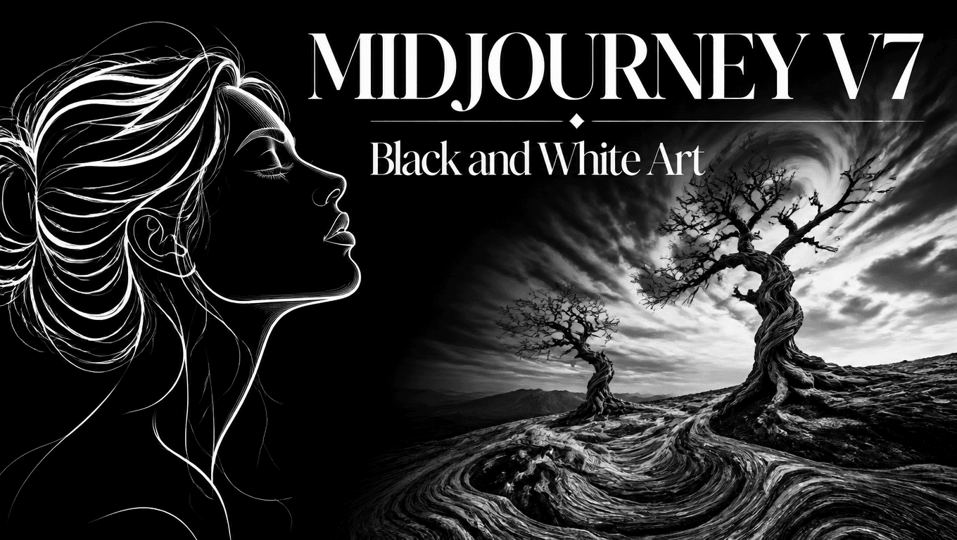 Midjourney V7 for Black and White Art: Top 5 Prompts Guide