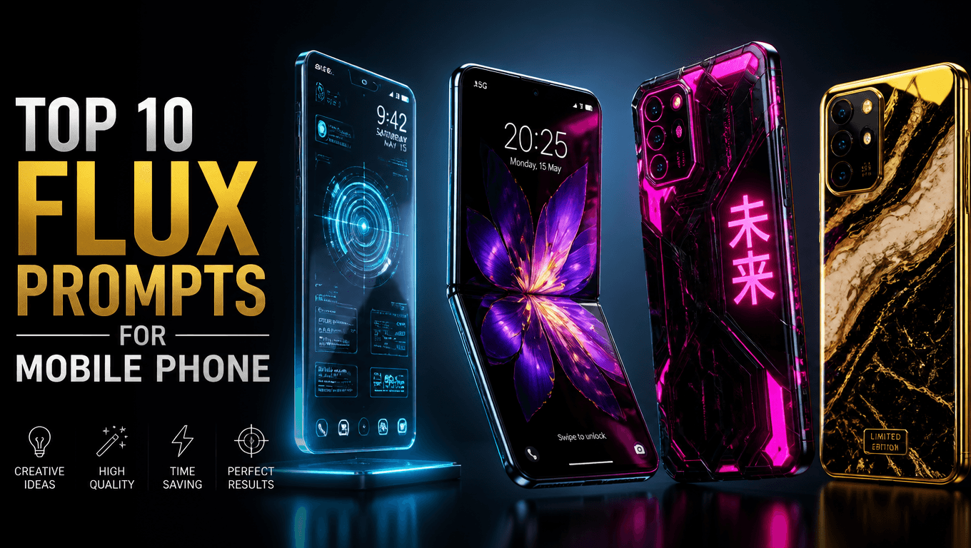 Top 10 Best Flux Prompts for Mobile Phone Design 2025