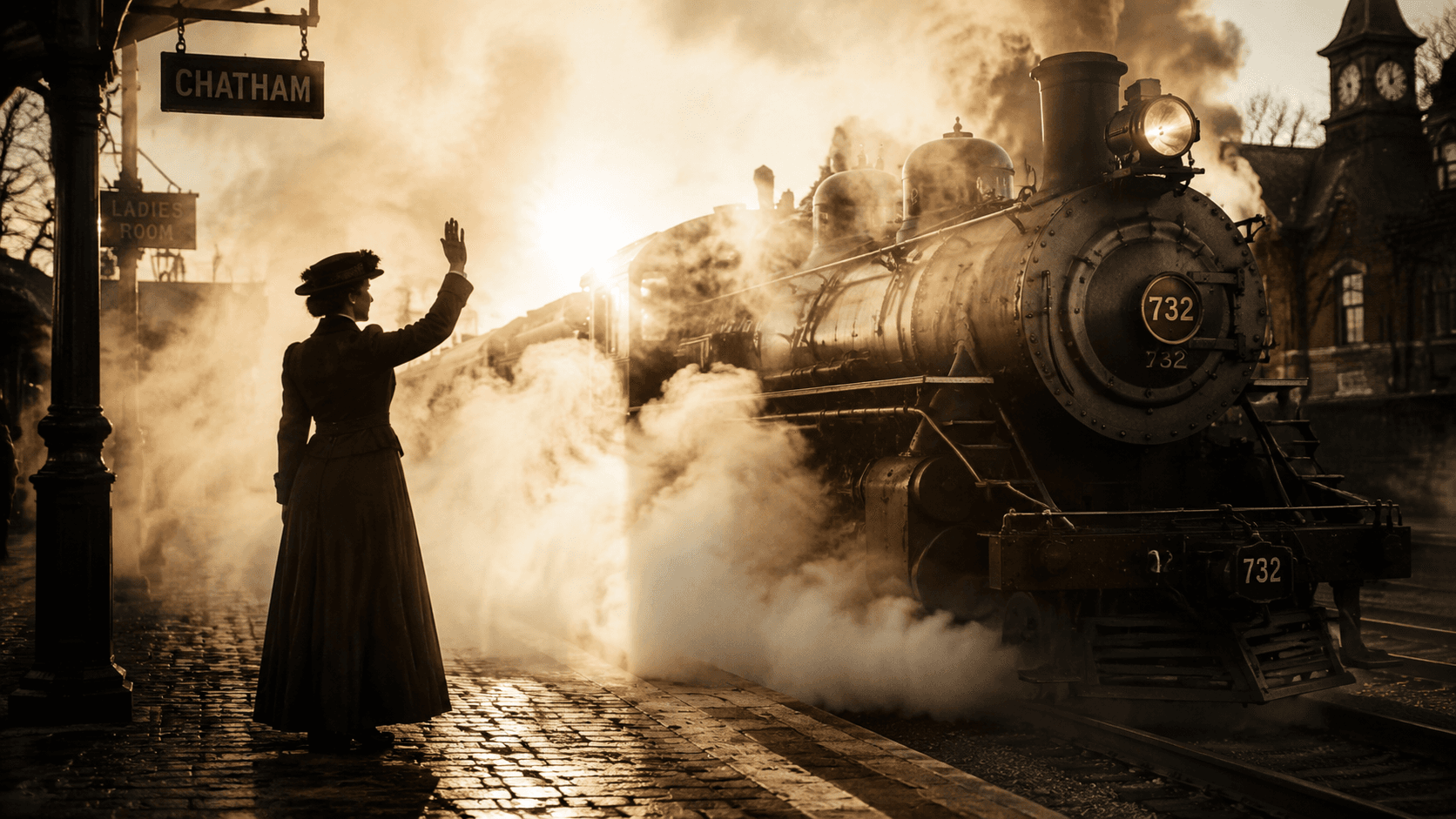 Vintage train station