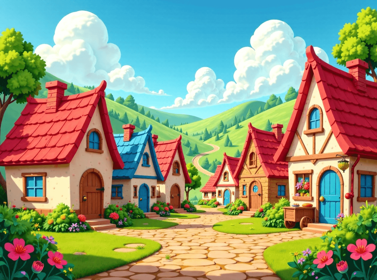 Cozy Village Scene