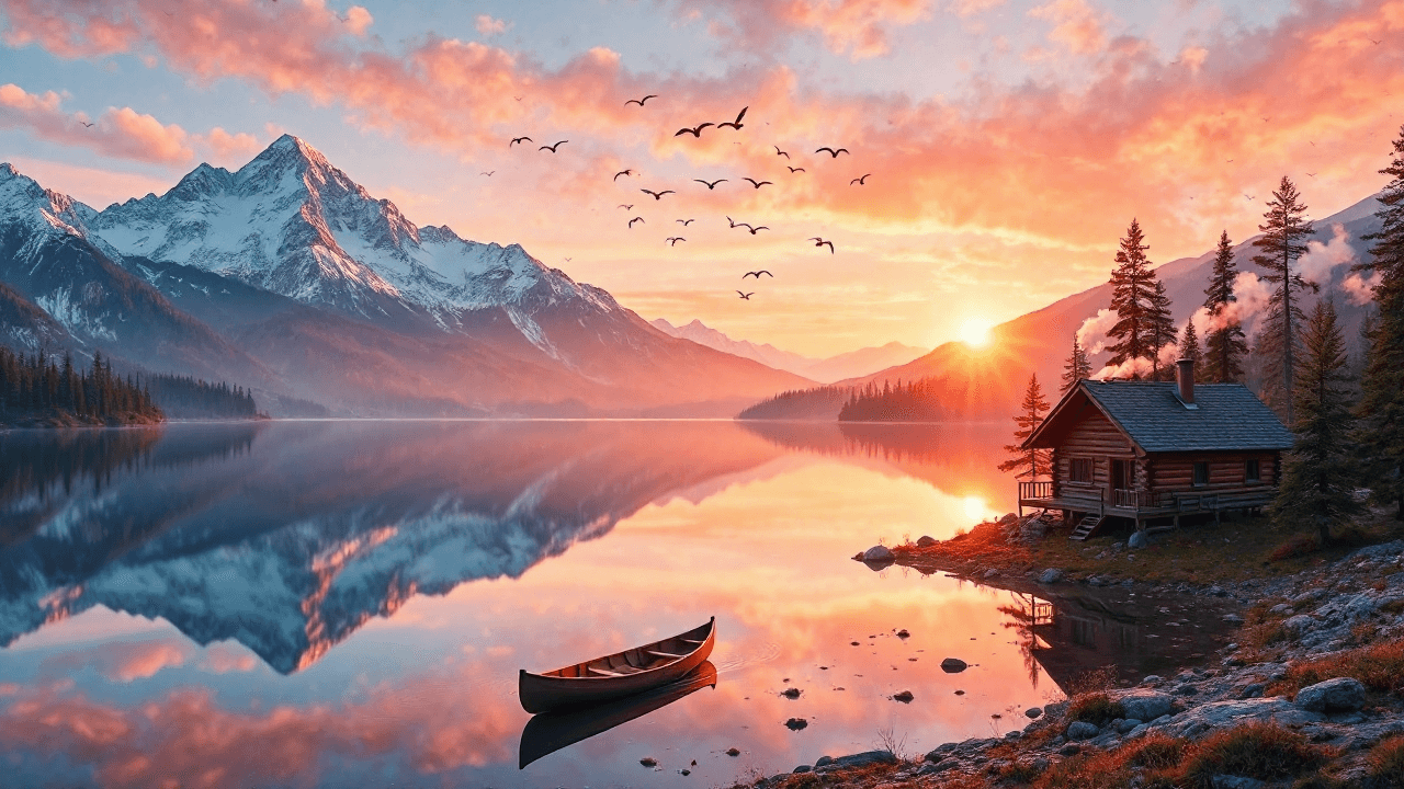 Tranquil Mountain Lake