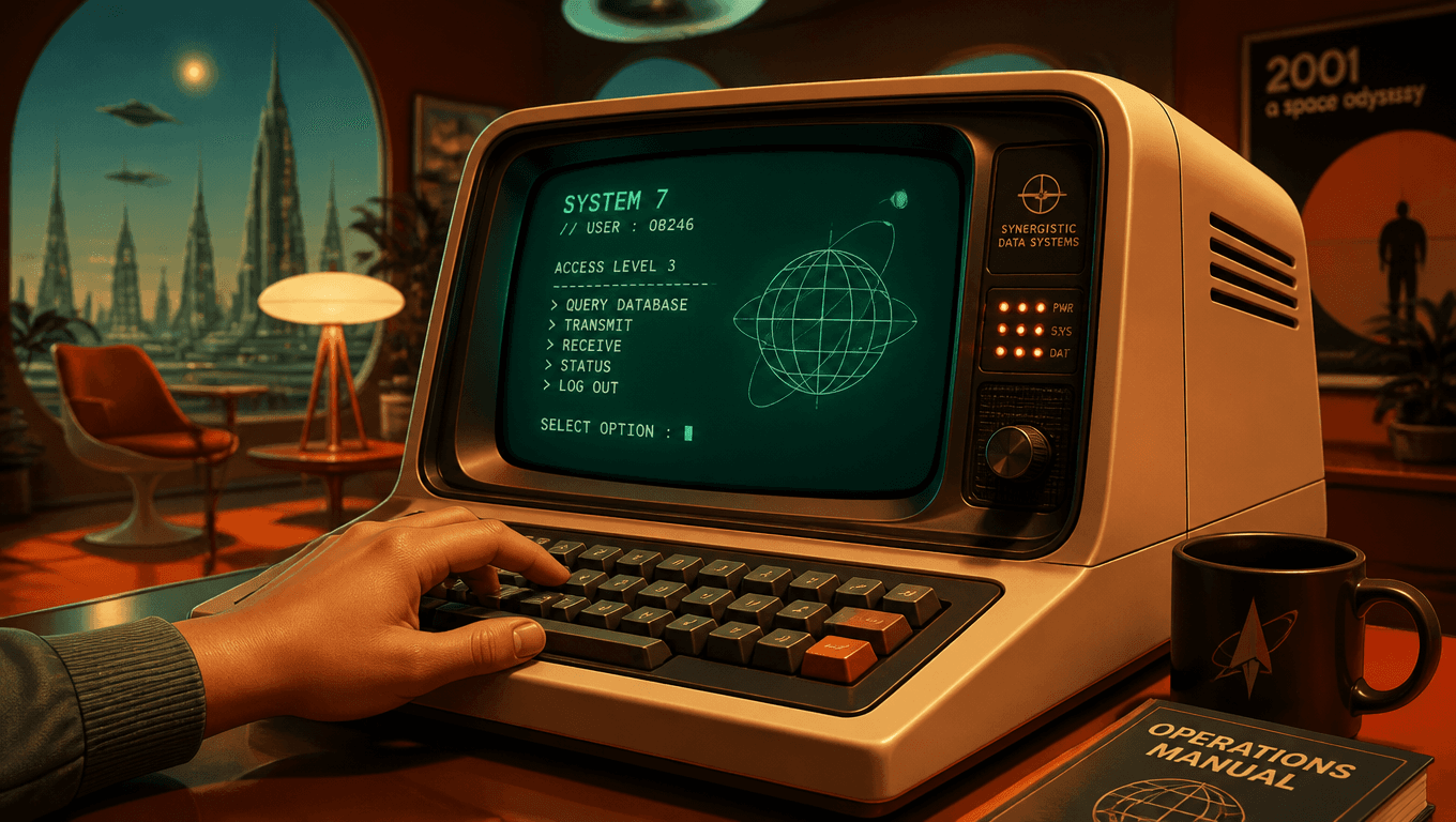 Retro-futuristic illustration