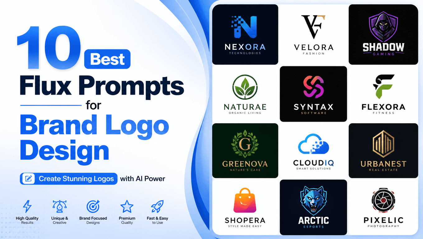 10 Best Flux Prompts for Brand Logo Design 2025