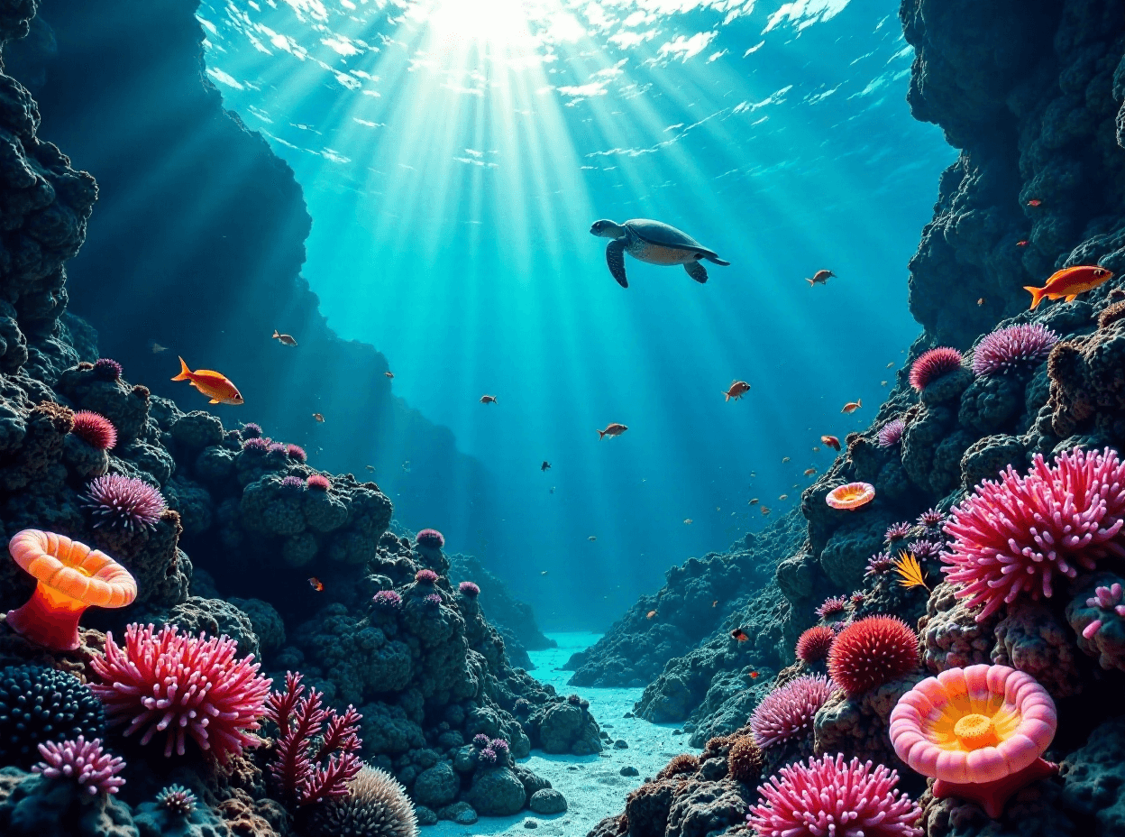 Glowing Underwater Reef