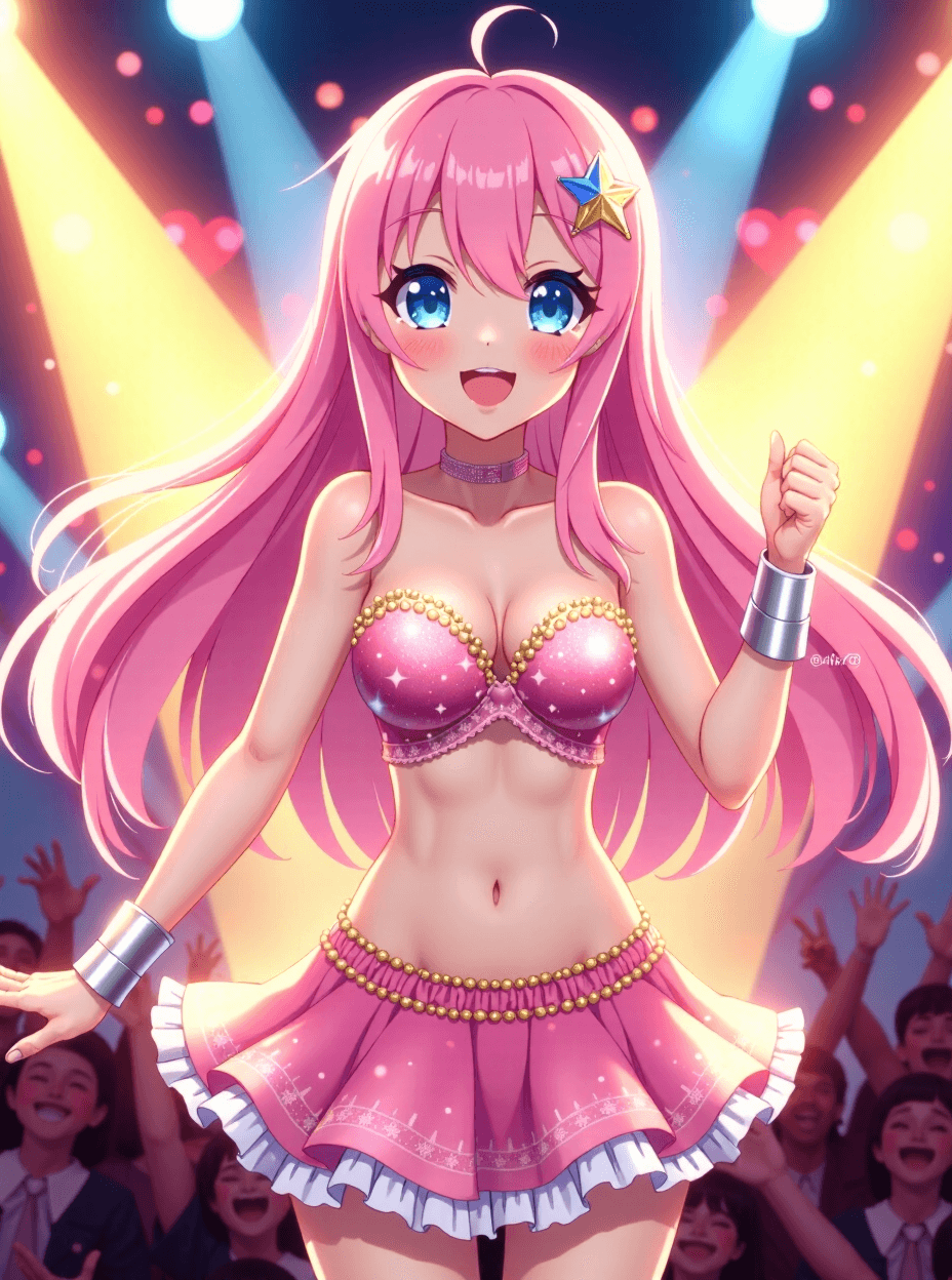 Cheerful Idol Singer
