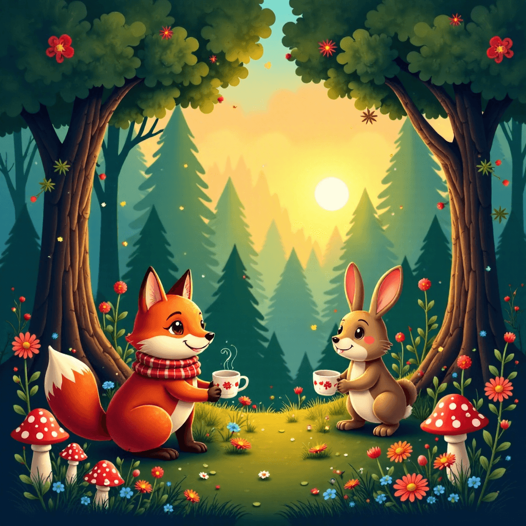 Whimsical Forest Scene