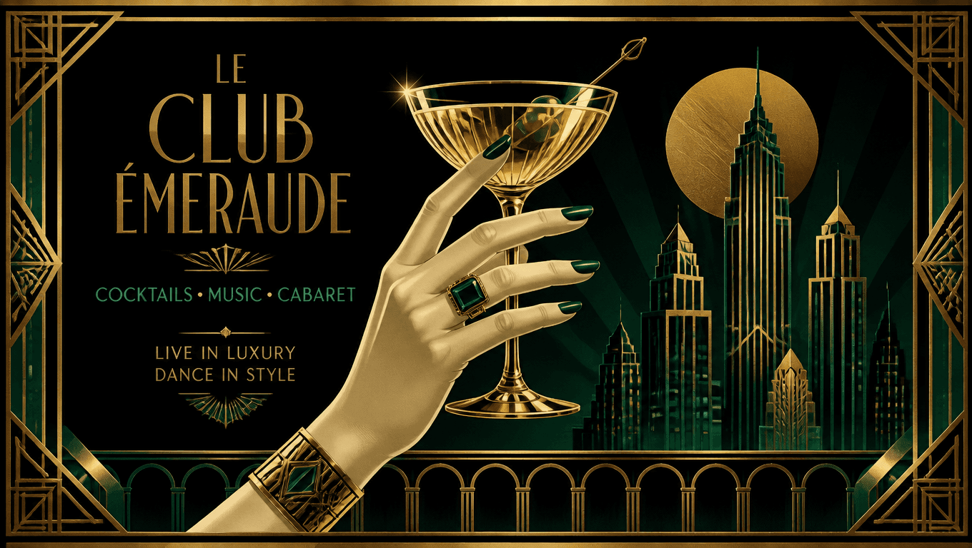 Art Deco-style hand