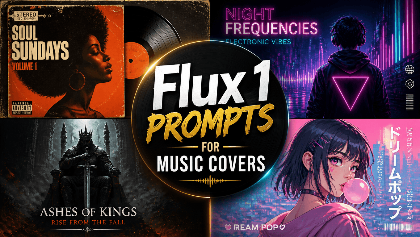 10 Flux 1 Prompts for Music Covers and Album Art