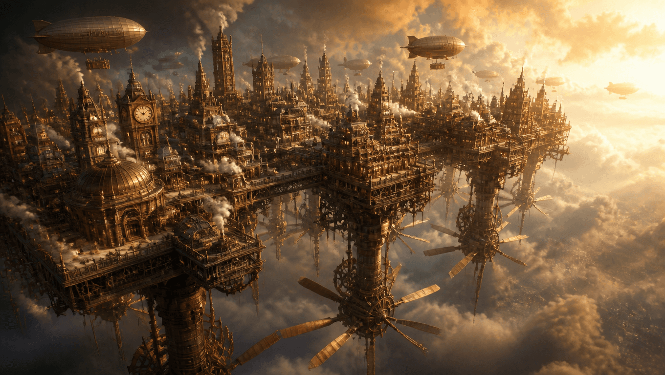Steam-Powered City in the Sky