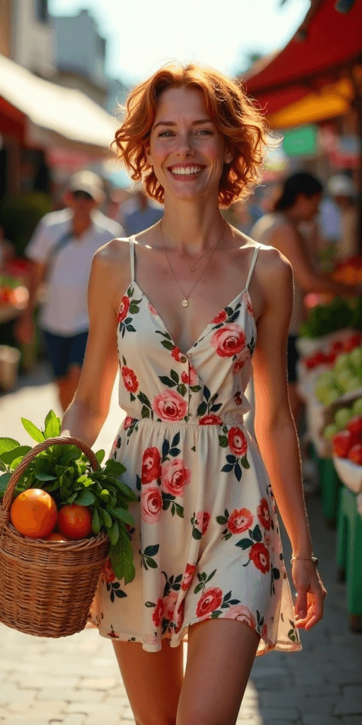 Vibrant Market Stroll