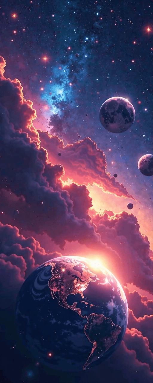 Ethereal Cosmic Scene