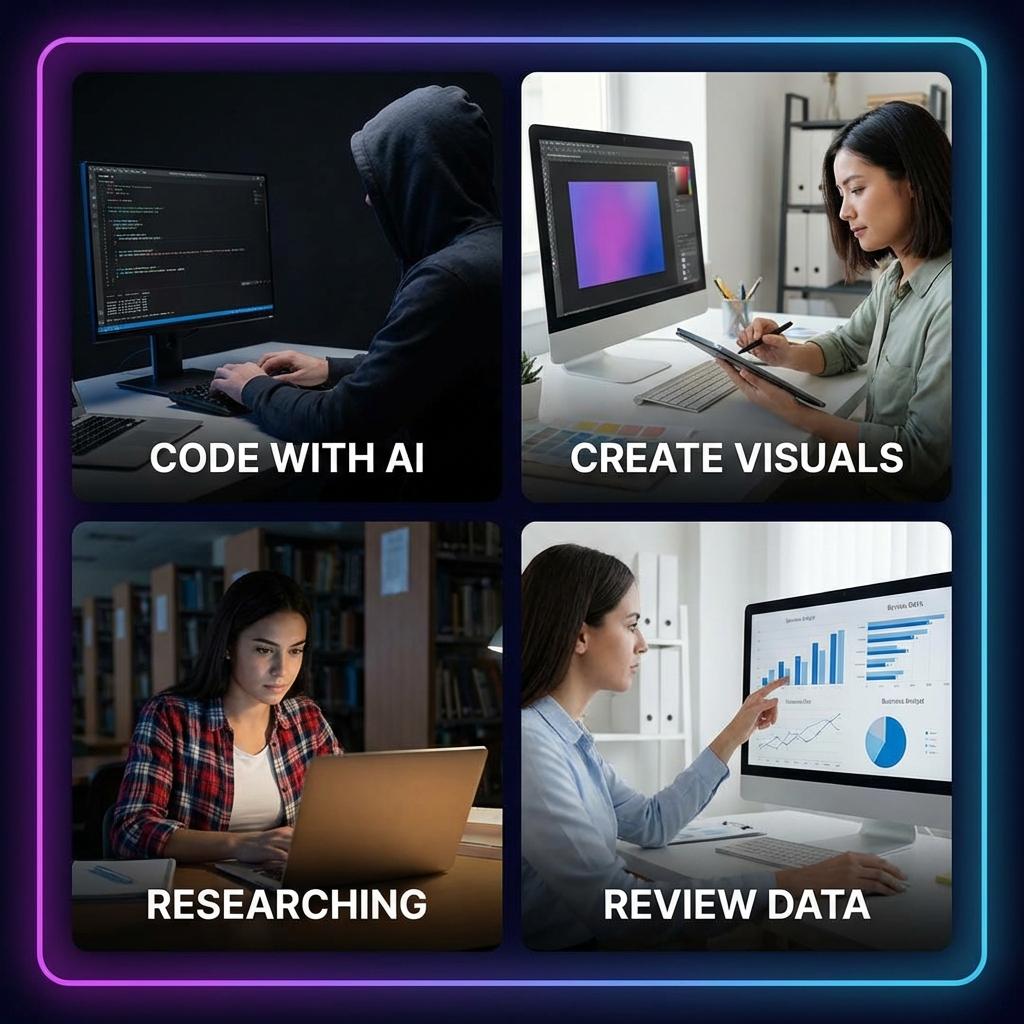 EnhanceAI Chat use cases — for developers, designers, students and businesses