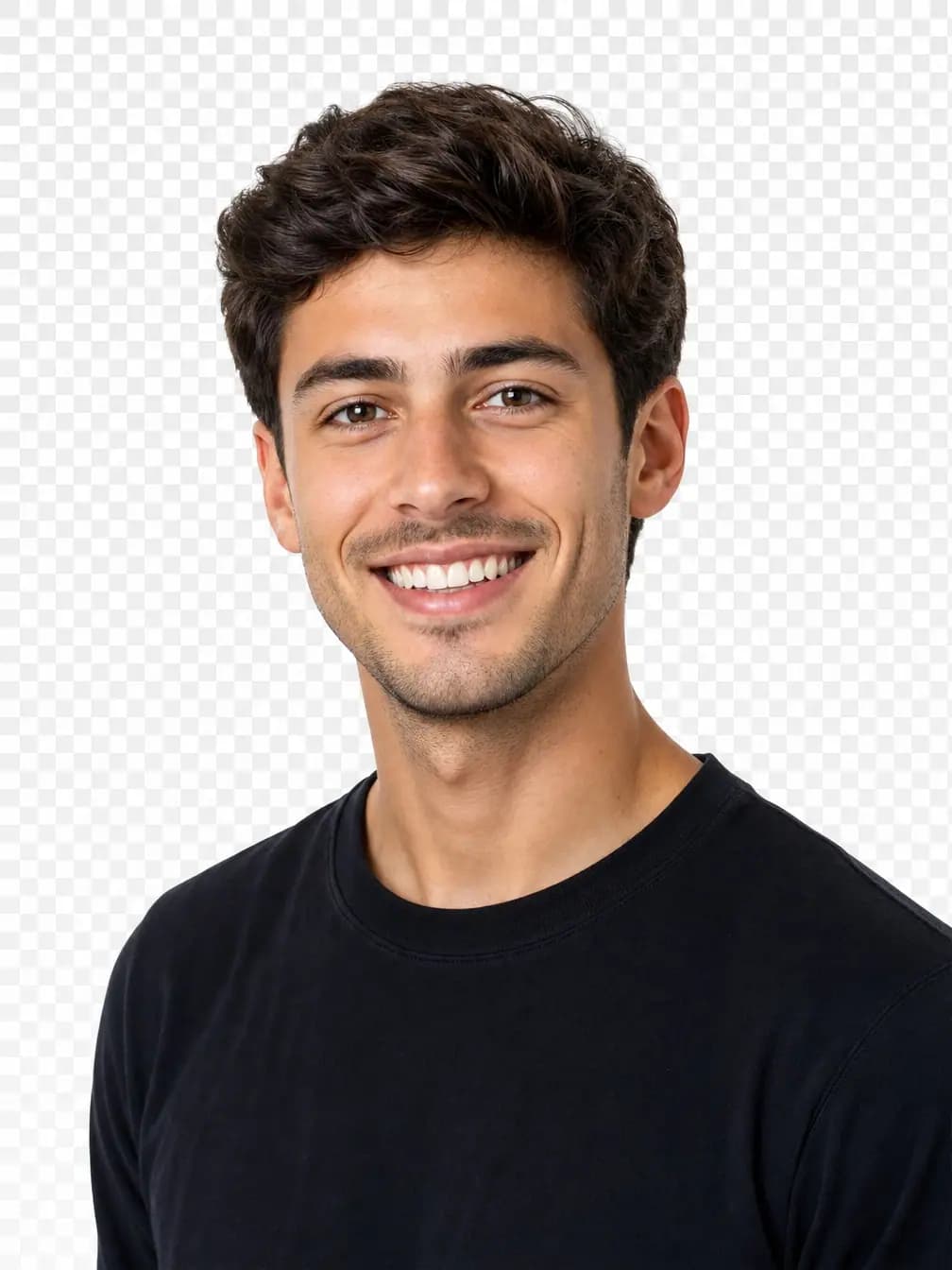 Portrait with preserved details, ai background remover example
