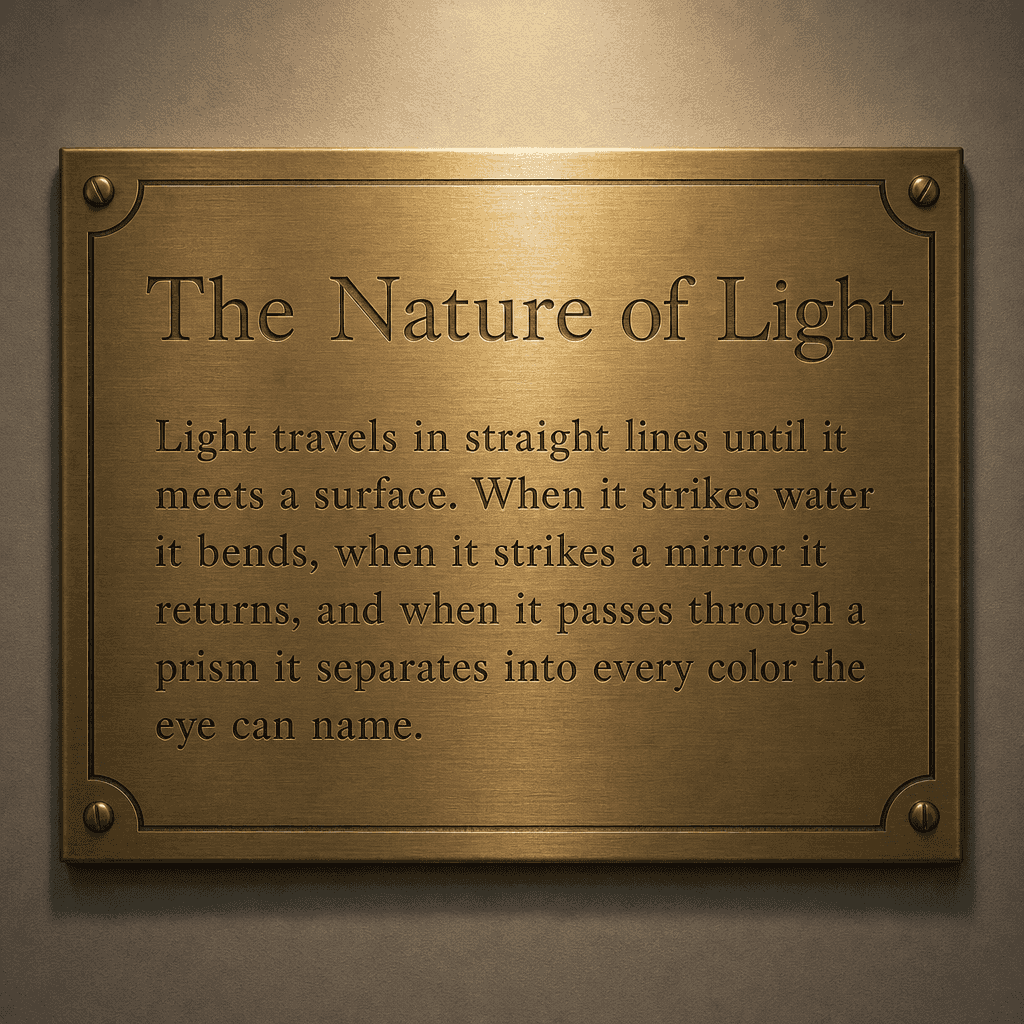 GPT Image 2 result: the same plaque prompt, also rendered verbatim