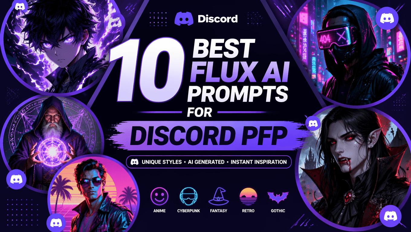 10 Best Flux AI Prompts for Discord Profile Pictures 2025